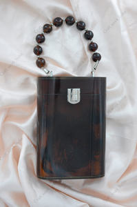 Bolso de mano de resina natural hecho a mano con cuentas para mujer, de lujo, para fiesta, boda, de diseñador, con asa superior - Product Image 5