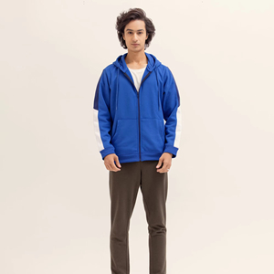 Sudadera con capucha personalizable 100% algodón con cremallera, térmica de invierno, forro polar sólido, con logo impreso digitalmente y teñido liso. - Product Image 2