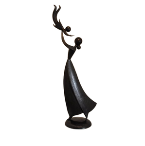Silver Finished Modern Handmade Sculpture Home Decor Decorative Accents Table Decor for Living Room Tabletop Anniversary Gift - Product Image 2