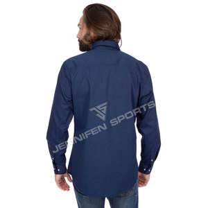 Camisa de Vestir Formal Estilo Bávaro para Hombre, Botones de Cuerno, Cuello Alto, Antiarrugas, Transpirable, de Secado Rápido, Mezcla de Poliéster/Algodón - Product Image 6