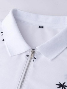 Chemise de golf pour homme à logo personnalisé imprimé numériquement, séchage rapide, couleur unie, mélange polyester/coton, manches courtes, vêtement haut de gamme - Product Image 4