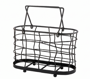 Porte-serviettes en fer noir élégant fait main avec un design solide, un essentiel pour la maison, idéal pour les mariages, les tables à manger et la salle de bain - Product Image 1