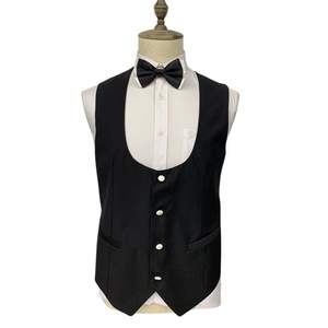 Traje de esmoquin de tres piezas para hombre, color blanco cálido, con solapa tipo chal, para fiesta formal, celebración, boda, trajes de novio - Product Image 2
