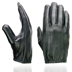 Gants de moto en cuir de vachette noir pour homme Samroz Sports - Product Image 4