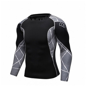 Custom Printed Rash Guard Moisture Wicking <b>Compression</b> <b>Shirt</b> Lightweight Breathable for Martial Arts Running - Product Image 4