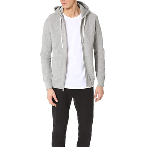 Sweat à capuche zippé en molleton 100 % coton pour homme, coupe classique, couleur unie, confortable et élégant, qualité supérieure, personnalisable OEM - Product Image 5