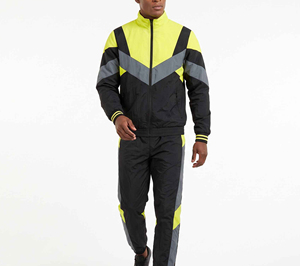 Latest Design Men's Nylon/Polyester <b>Windbreaker</b> Tracksuit Set Breathable Quick Dry Full Customization Wholesale <b>Vintage</b> Style - Product Image 3