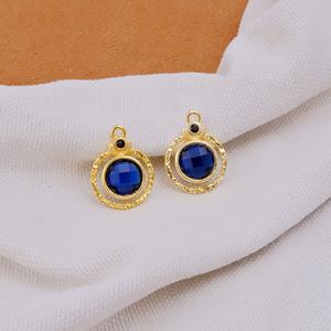 Iolite Quartz Handmade DIY Fashion Jewelry Gold Plated Round Faceted Gemstone Connectors As Jewelry Findings Components - Product Image 4