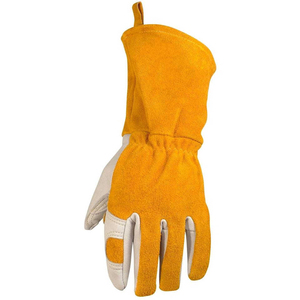 Gants de soudage en cuir de vachette robustes, résistants à la chaleur, industriels, à manchette longue, de sécurité, flexibles pour TIG - Product Image 5