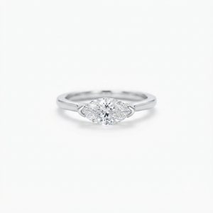 Moissanite Engagement <b>Ring</b> Moissanite <b>Ring</b> Sterling Silver Wedding Jewelry Trendy Best <b>Friend</b> Gift - Product Image 2