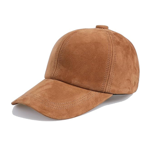 Unisex Genuine Suede Leather Baseball <b>Cap</b> Adjustable Back Strap for Men and Women Unisex Genuine Suede Leather Baseball <b>Cap</b> - Product Image 2