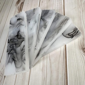 Handmade Collection Waterproof Handmade Epoxy Resin Casting Artistic Bookend Irregular Shape Multicolor Marbled Pattern Craft - Product Image 4