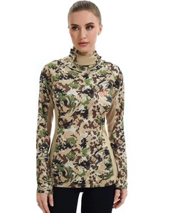 Sweat à capuche de chasse camouflage UPF 50+ pour femme avec cache-cou intégré, respirant, haute performance, manches longues, pour la pêche FS03W - Product Image 3