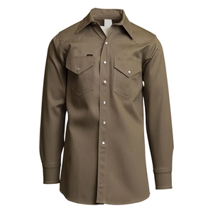 Custom FR Cotton <b>Welding</b> Work <b>Shirt</b> Breathable Industrial Safety Workwear for Men - Product Image 1