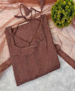 เสื้อปักลายผีเสื้อผ้าฝ้ายพร้อมผ้าคลุมไหล่ สำหรับงานเทศกาล ราคาขายส่ง เสื้อผ้าชาติพันธุ์ ลายวาดมือ สีลาเวนเดอร์ - Product Image 3