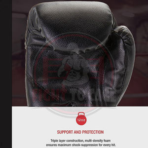 Guantes de Boxeo Ligeros para Adultos, Negros, para Competencia de Artes Marciales, Servicio OEM ODM, Nuevo, Precio de Fábrica, para Niños, 16 oz - Product Image 2