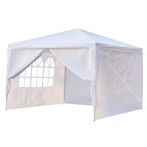 Tenda 3x3m Bianca Impermeabile in PVC e Tela con Tubi a Spirale, Portatile per Uso Domestico, Doppio Strato per Cerimonie e Applicazioni Alberghiere - Product Image 1
