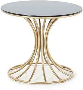 Table basse extensible décorative moderne noire avec revêtement métallique pour la décoration de salon - Product Image 3