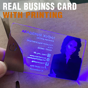 Tarjetas de Visita Personalizadas con Impresión Digital, Grabado LED, Código QR NFC, Tarjeta Magnética Promocional, Fabricante OEM, Plástico - Product Image 2