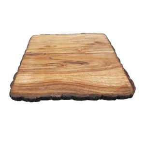 Wholesale Natural <b>Wood</b> Coaster Set Round <b>Wood</b> <b>Slice</b> Coaster Natural Finish Non-Slip Matte Surface Retro Table Decorative Pad - Product Image 4