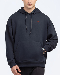 Wholesale Black Cotton Pullover Hoodie New Design Hoodies Custom Logo Digital Printing Drop Shoulder casual wear - Product Image 4