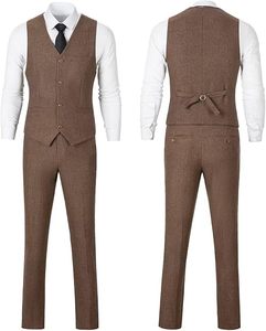 LOW MOQ Customized Slim Fit Men Tuxedo Suit Wedding Grooms Pant Coat & <b>Vest</b> 3Pcs Set Cheap Price Business Formal Suit Breathable - Product Image 2