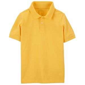 Nouveau T-shirt Polo Tendance 2026 pour Garçons, Couleur Jaune, Enfants 2-6 Ans, Hauts d'Été Respirants pour Tout-petits et Bébés - Product Image 1