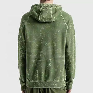 Sudadera con capucha de lana de tecnología de algodón 100% de alta calidad, sudaderas con capucha vintage con bolsillo de canguro y hombro lavado con ácido - Product Image 4