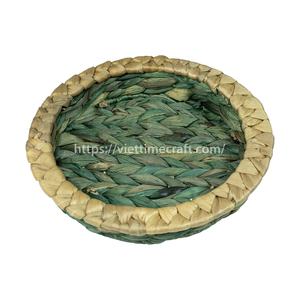 Wholesale SET 3 Eco-Friendly Natural Water Hyacinth <b>Round</b> Serving Tray & <b>Mats</b>/Pads Boho Decor <b>Table</b> Decor Vietnam Viettimecraft - Product Image 4