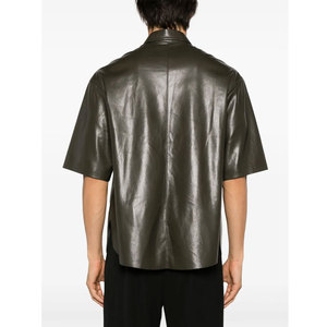 Camisa de Cuero Genuino para Hombre, Silueta Moderna Casual, Cierre de Botones, Personalización de Marca, Proveedor Mayorista OEM ODM - Product Image 2