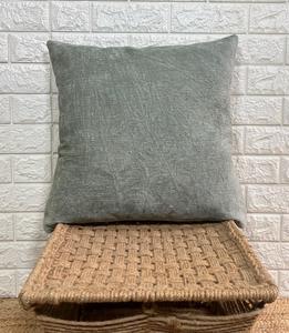 Funda de Cojín Cuadrada de Pana Verde, Estilo Nórdico, con Rayas, para Decoración del Hogar - Product Image 4