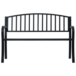 Banco de Jardín Resistente de Acero con Recubrimiento de Polvo Negro de 47.2 Pulgadas, Bancos para Patio, Categoría de Producto - Product Image 2