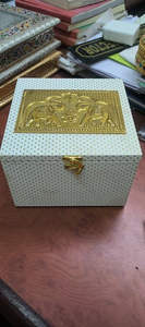 Premium White Metal Dry Fruit <b>Box</b> With Jars Luxury <b>Gift</b> <b>Box</b> For <b>Sweets</b> Nuts And Festive Use - Product Image 1