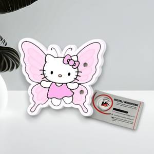 ขนตาปลอมอะคริลิคแม่เหล็กทรงรูปหัวใจรูปไข่ลายผีเสื้อน่ารักแบบปรับแต่งได้ ลายเฮลโลคิตตี้ รักษาสิ่งแวดล้อม ใช้ซ้ำได้ - Product Image 3