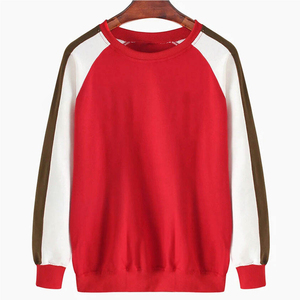 เสื้อสเวตเชิ้ตคอกลมสีแดง ทรงปกติ ผ้าถัก แบบลำลอง ใส่ได้ทั้งชายและหญิง - Product Image 1