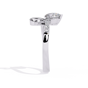 Bague en argent 925 IGI avec diamant de laboratoire taille ovale, bijoux sur mesure pour femme - Product Image 3