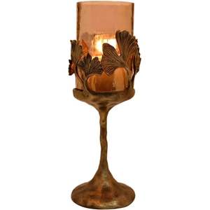 Candlestick <b>Holder</b> With Autumn Leaves Design 13.9 Inch Heat Resistant Home Decoration - Product Image 2