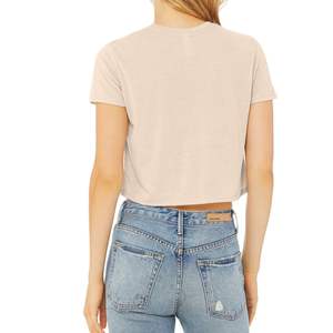 Nueva Camiseta Corta de Moda para Mujer, de Algodón y Elastano, Manga Corta, Casual, Ajustada, Lisa, al por Mayor OEM - Product Image 4