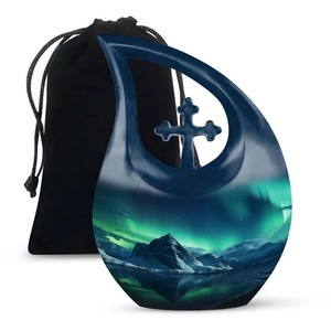 Árbol DE LA VIDA dorado hermoso de la mejor calidad, cremación cruzada de lágrima, Ur adulto para cenizas humanas con bolsa de terciopelo gratis - Product Image 5