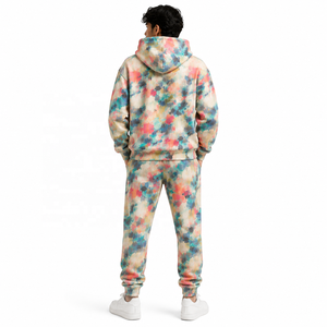 Conjunto de Sudadera y Pantalón Deportivo de Invierno para Hombre, de Primera Calidad, con Estampado Tie Dye, Manga Larga, Corte Regular, Venta al Por Mayor, ODM, OEM - Product Image 3