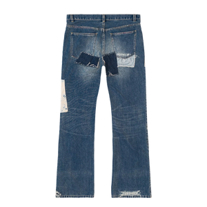 Jeans en denim pour homme 2026 de haute qualité, coupe évasée, noir délavé, imprimé, effet usé, style streetwear hip-hop Y2K, OEM ODM, en coton - Product Image 1
