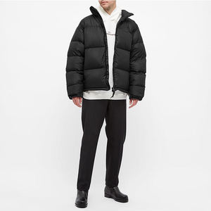 OEM Custom Logo Black <b>Bubble</b> Puffer Jacket High Quality Winter Warm Unisex Men Women <b>Coat</b> - Product Image 3