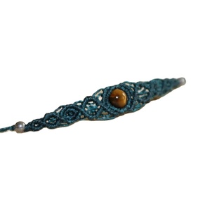 Customizable Necklace in Natural Stone and Micro Macrame Gemstone <b>Pendant</b> Labradorite Choker, <b>Moonstone</b> Pearl Necklace - Product Image 1