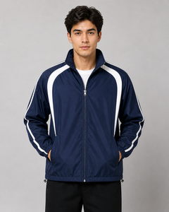SALSTAR SPORTS Men Hip Hop Streetwear Windbreaker <b>Jacket</b> Double Zipper Oversized <b>Track</b> <b>Jacket</b> Hooded Eco-Friendly Breathable - Product Image 1