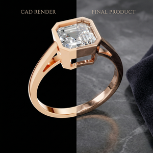 Anillo de Diamante Cultivado en Laboratorio con Certificación IGI de 2 Quilates, Corte Brillante, Engaste de Bisel, Oro Rosa de 9K, para Compromiso, Aniversario, Fiesta, Proveedor de Fábrica - Product Image 5