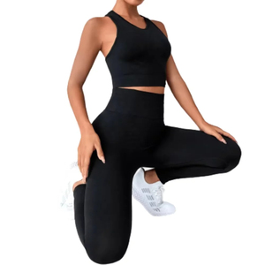 Manufacturing Activewear Yoga <b>Set</b> Halter Sports Bra Soft Seamless Leggings Women Workout <b>Sets</b> Gym Fitness <b>Sets</b> Customized - Product Image 3