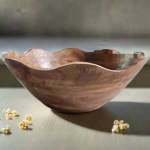 Tazón de Madera Artesanal de Alta Calidad con Logotipo Personalizado para Servir Dal Sabzi Rice, Diseño Clásico Indio para Regalos Empresariales - Product Image 2