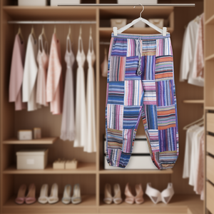Cintres de qualité supérieure en coton pour pantalons et jupes avec crochets et barres pour un rangement gain de place dans la garde-robe - Product Image 3
