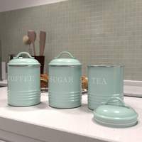 Contenitore in Metallo per Tè, Caffè e Zucchero, Scatola Multifunzione Artigianale in Acciaio Inox Ecologico per Cucina