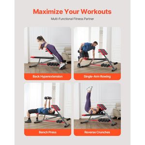 Panca Multifunzionale Regolabile per Allenamento Completo del Corpo, Capacità 300 Kg, Sedia Romana per Iperestensione - Product Image 2